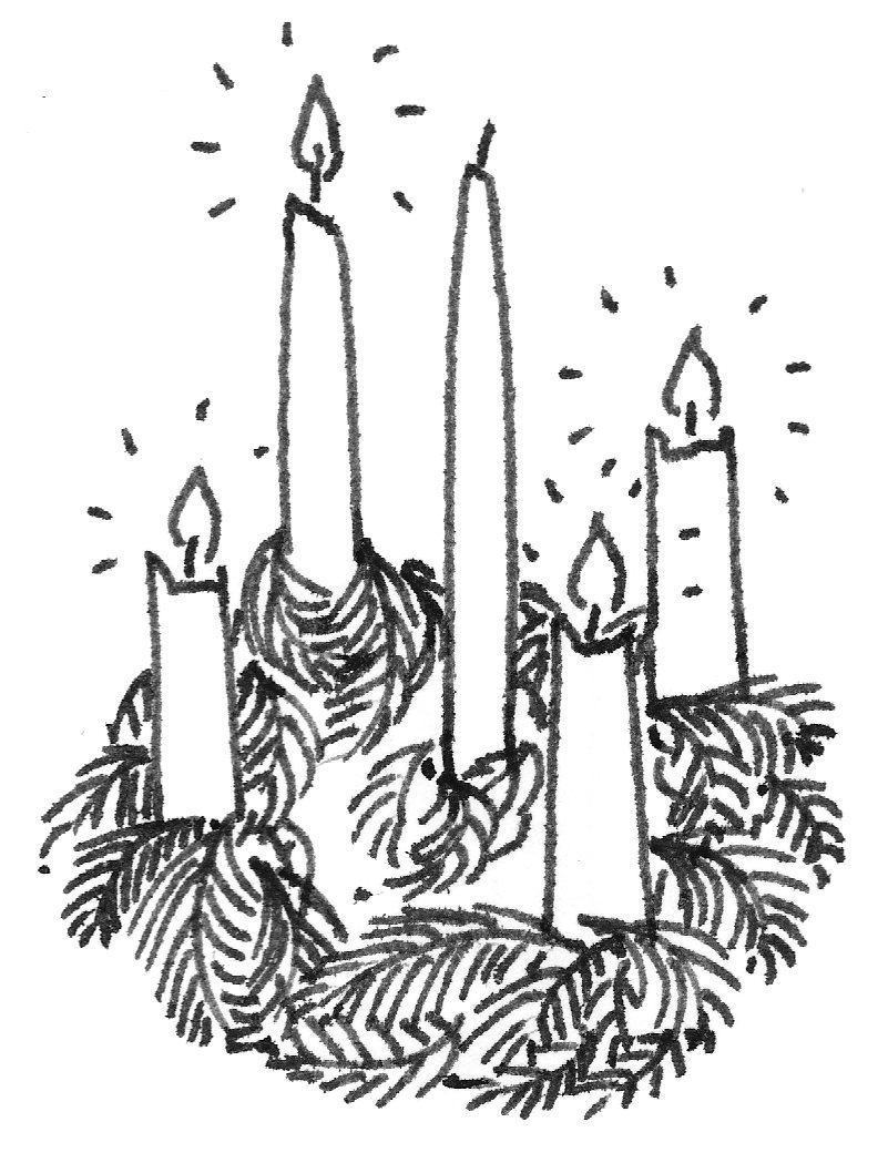 advent clipart black and white