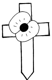 cross with poppy